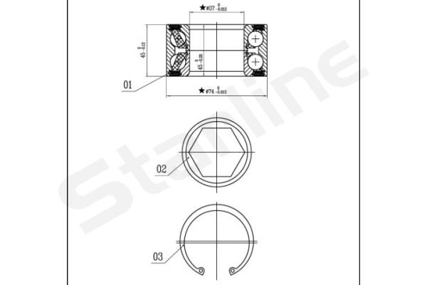 STARLINE Kerékcsapágy készlet LO01326_SL