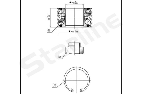 STARLINE Kerékcsapágy készlet LO01327_SL