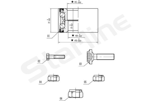 STARLINE Kerékcsapágy készlet LO01355_SL