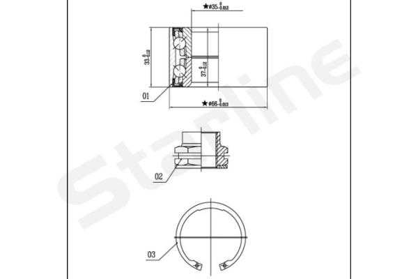 STARLINE Kerékcsapágy készlet LO01401_SL