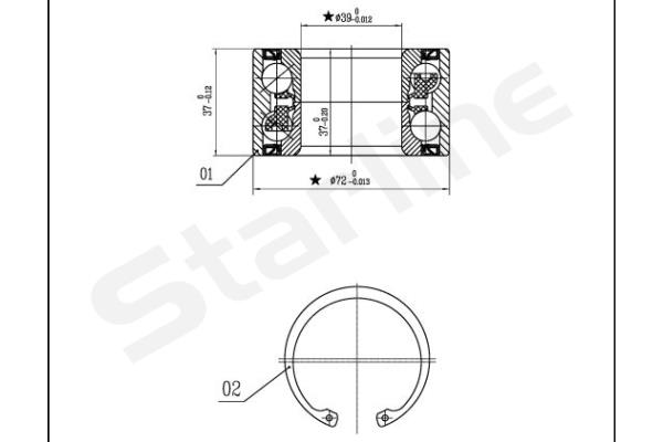 STARLINE Kerékcsapágy készlet LO01459_SL