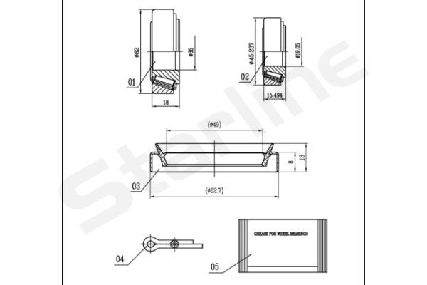 STARLINE Kerékcsapágy készlet LO01465_SL