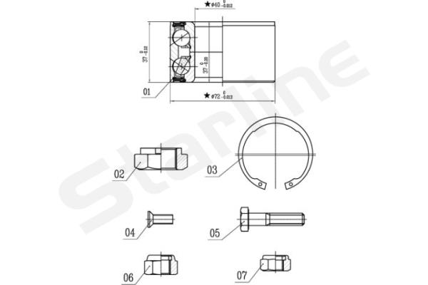 STARLINE Kerékcsapágy készlet LO01491_SL