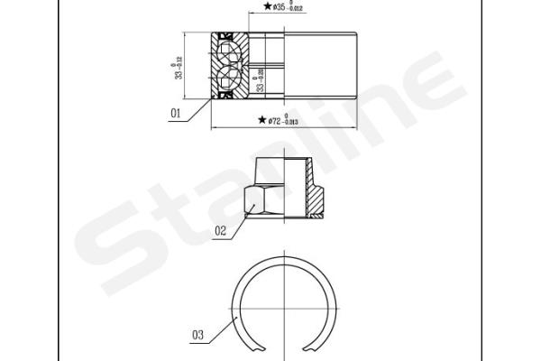 STARLINE Kerékcsapágy készlet LO03414_SL