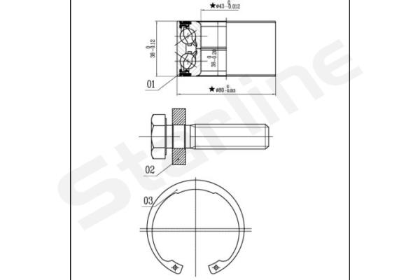 STARLINE Kerékcsapágy készlet LO03449_SL