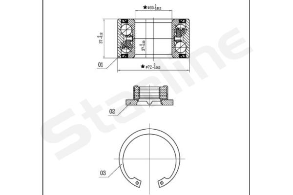 STARLINE Kerékcsapágy készlet LO03531_SL