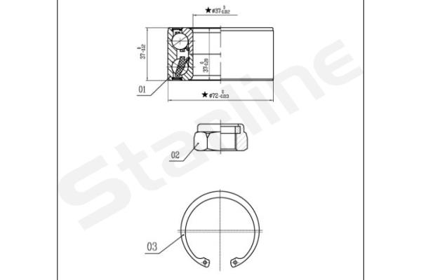 STARLINE Kerékcsapágy készlet LO03554_SL