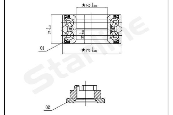 STARLINE Kerékcsapágy készlet LO03575_SL