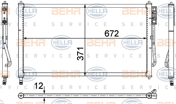 HELLA Klímahűtő 8FC351037-474