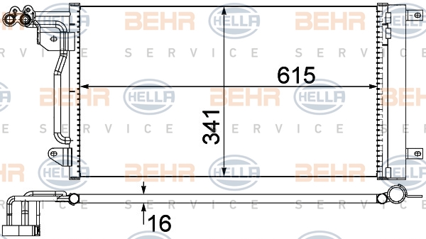 HELLA Klímahűtő 8FC351309-134