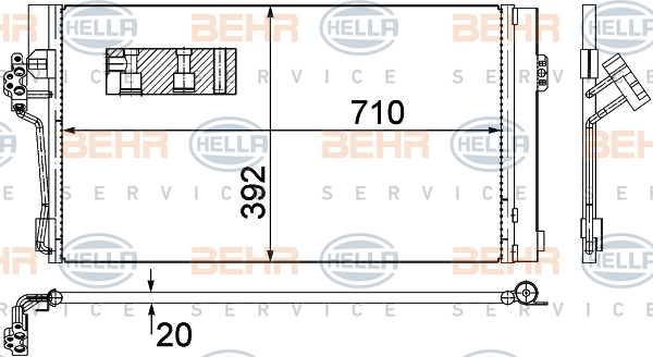 HELLA Klímahűtő 8FC351343-014