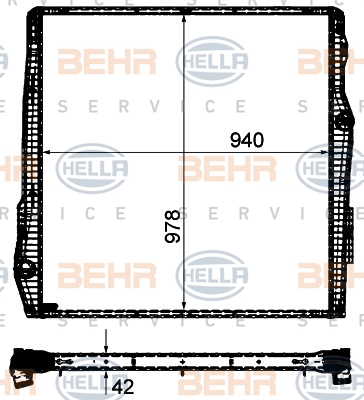 HELLA Vízhűtő 8MK376906-301