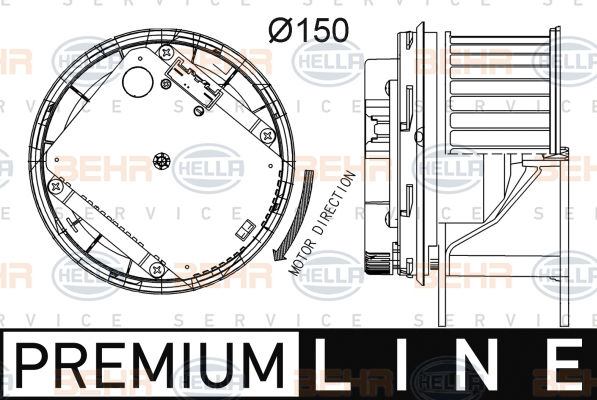 HELLA Ventilátor, utastér 8EW351151-011