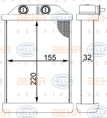 HELLA Fűtőradiátor 8FH351331-444