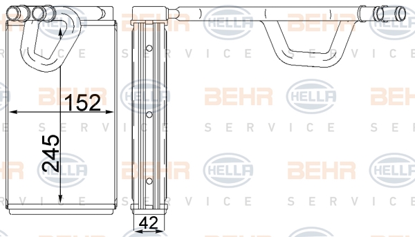 HELLA Fűtőradiátor 8FH351333-094