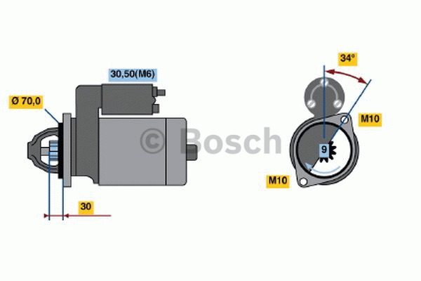 BOSCH Önindító 0001107406_BOSCH