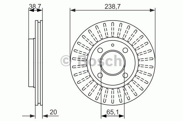 BOSCH Első féktárcsa 0986479826_BOSCH