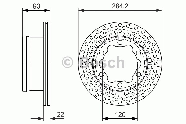 BOSCH Hátsó féktárcsa 0986479878_BOSCH