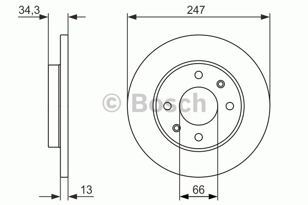 BOSCH Féktárcsa, mind 0986479921_BOSCH