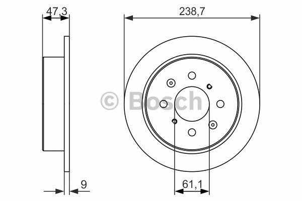 BOSCH Hátsó féktárcsa 0986479942_BOSCH