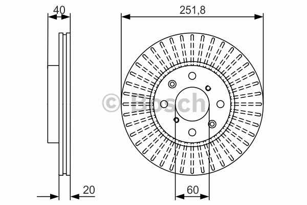 BOSCH Első féktárcsa 0986479975_BOSCH