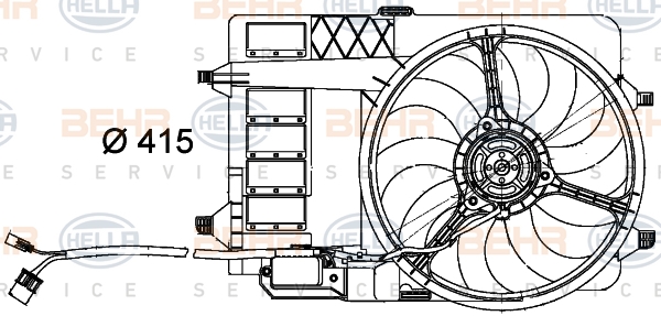 HELLA Ventilátor, vízhűtő 8EW351000-294