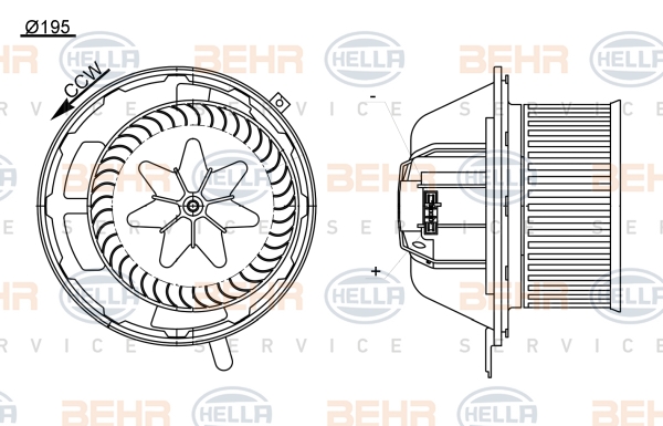 HELLA Ventilátor, utastér 8EW351104-791