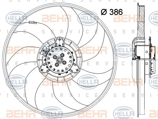 HELLA Ventilátor, vízhűtő 8EW351150-671