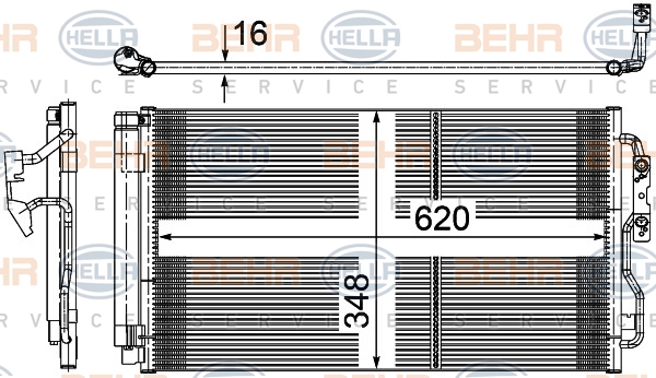 HELLA Klímahűtő 8FC351316-584