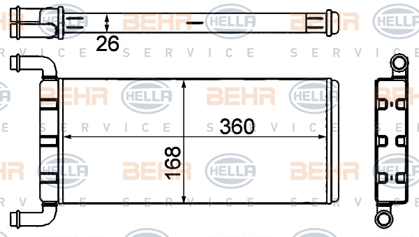 HELLA Fűtőradiátor 8FH351333-214