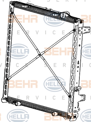 HELLA Vízhűtő 8MK376903-041