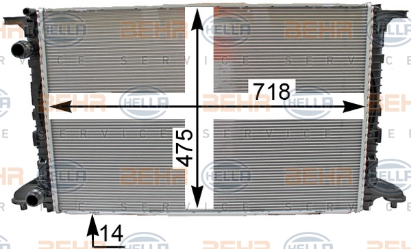 HELLA Vízhűtő 8MK376990-001