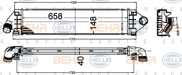 HELLA Töltőlevegő hűtő 8ML376791-764