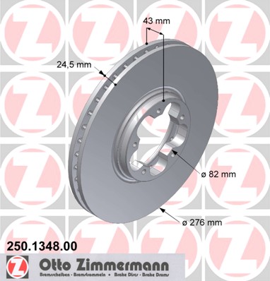 ZIMMERMANN Első féktárcsa 250.1348.00_ZIM