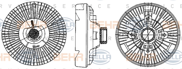 HELLA Hűtőventillátor kuplung 8MV376906-511