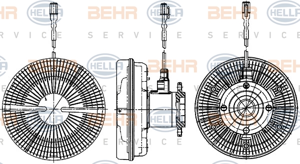 HELLA Hűtőventillátor kuplung 8MV376906-521