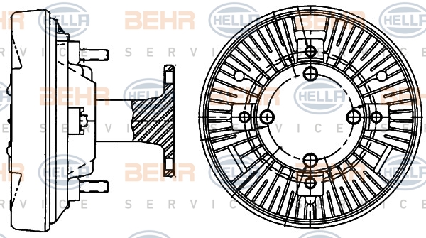 HELLA Hűtőventillátor kuplung 8MV376906-541