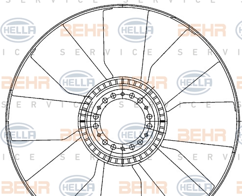 HELLA Ventilátor, vízhűtő 8MV376906-611