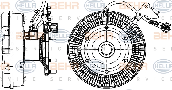 HELLA Hűtőventillátor kuplung 8MV376906-661