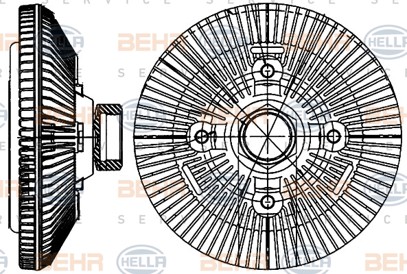 HELLA Hűtőventillátor kuplung 8MV376906-691