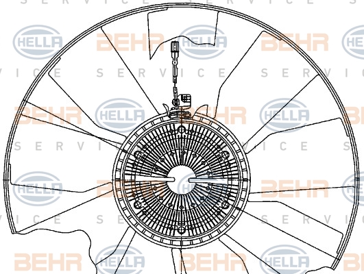 HELLA Ventilátor, vízhűtő 8MV376906-721