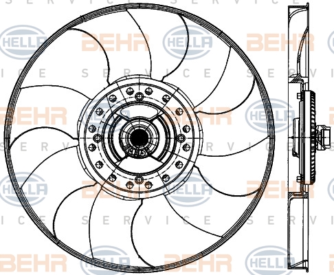 HELLA Ventilátor, vízhűtő 8MV376906-731