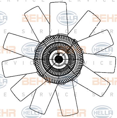 HELLA Ventilátor, vízhűtő 8MV376906-741