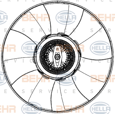 HELLA Ventilátor, vízhűtő 8MV376906-771