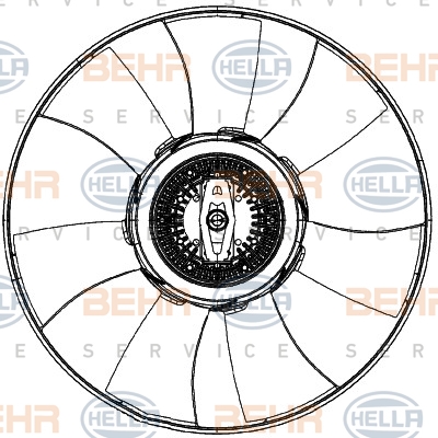 HELLA Ventilátor, vízhűtő 8MV376906-781