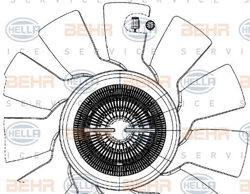 HELLA Ventilátor, vízhűtő 8MV376907-041