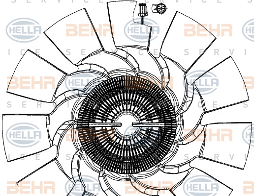 HELLA Ventilátor, vízhűtő 8MV376907-051