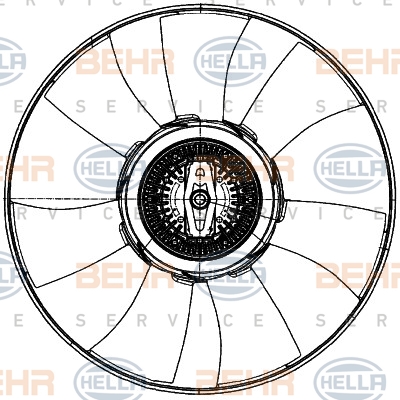 HELLA Ventilátor, vízhűtő 8MV376907-081