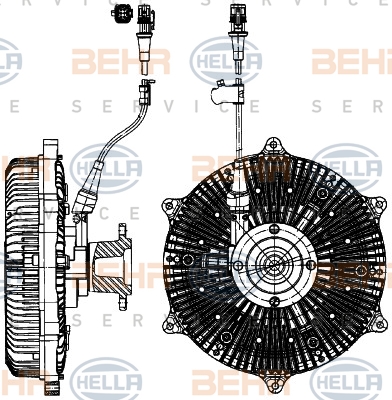 HELLA Hűtőventillátor kuplung 8MV376907-121