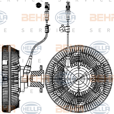 HELLA Hűtőventillátor kuplung 8MV376907-221